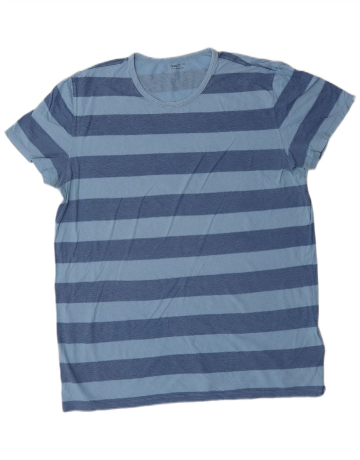Męska koszulka t-shirt Gap XL, bawełniana w niebieskie paski