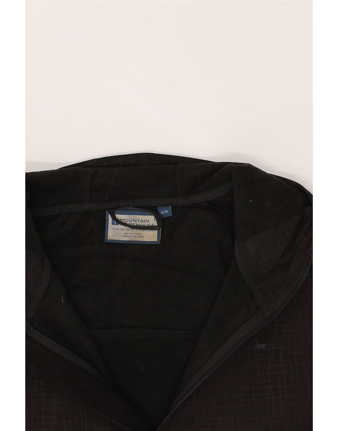 MOUNTAIN WAREHOUSE Mens Hooded Windbreaker Jacket UK 42 XL Black Polyester Vintage Mountain Warehouse and Second-Hand Mountain Warehouse from Messina Hembry 