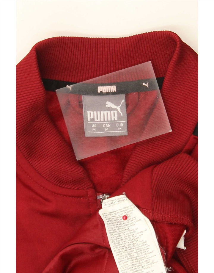 Męska kurtka dresowa Puma Graphic, średnia, bordowa, z blokami kolorów