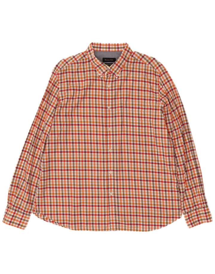 Koszula męska Massimo Dutti 2XL w żółtą kratkę