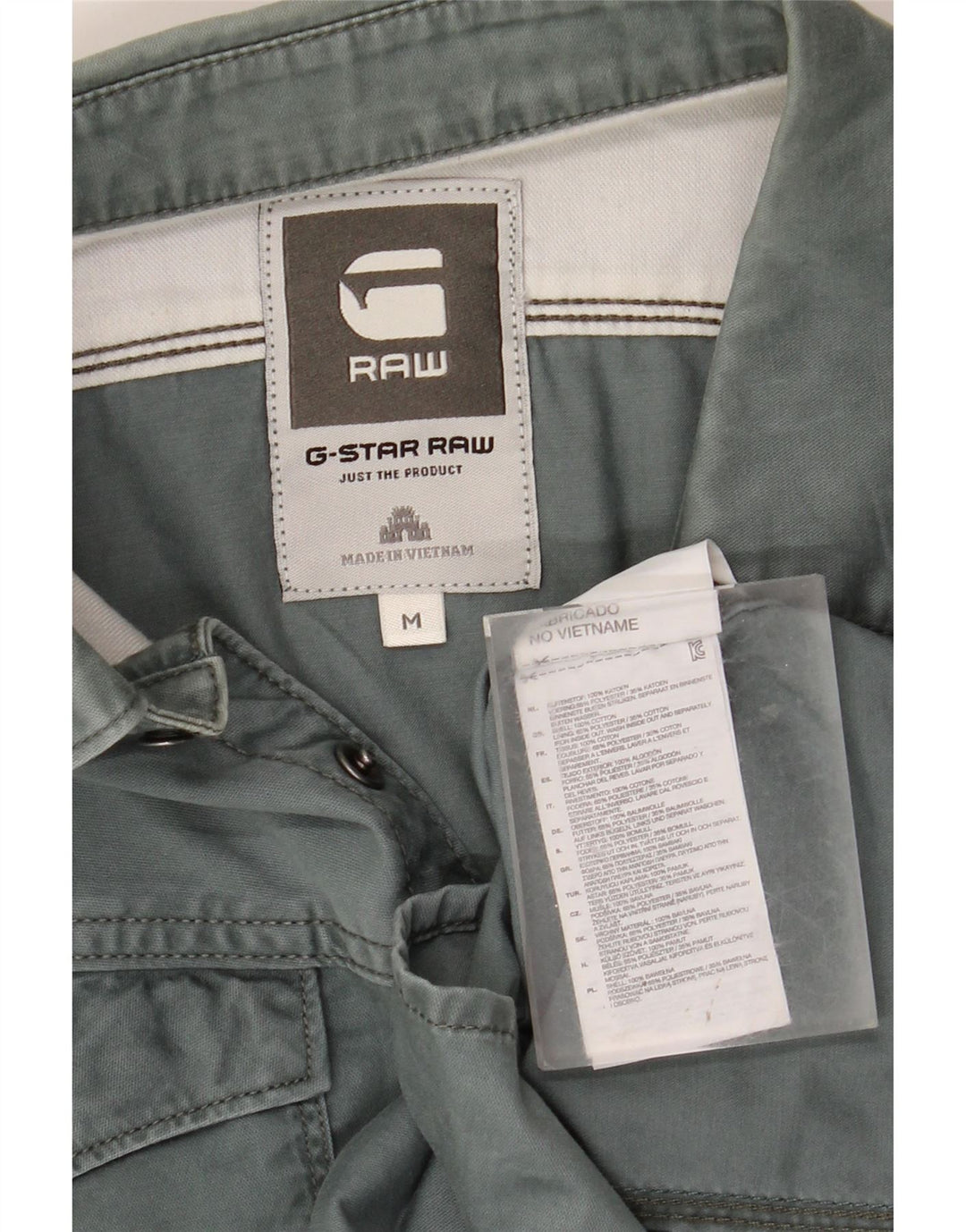 Koszula męska G-STAR, bawełniana, w kolorze średnioniebieskim