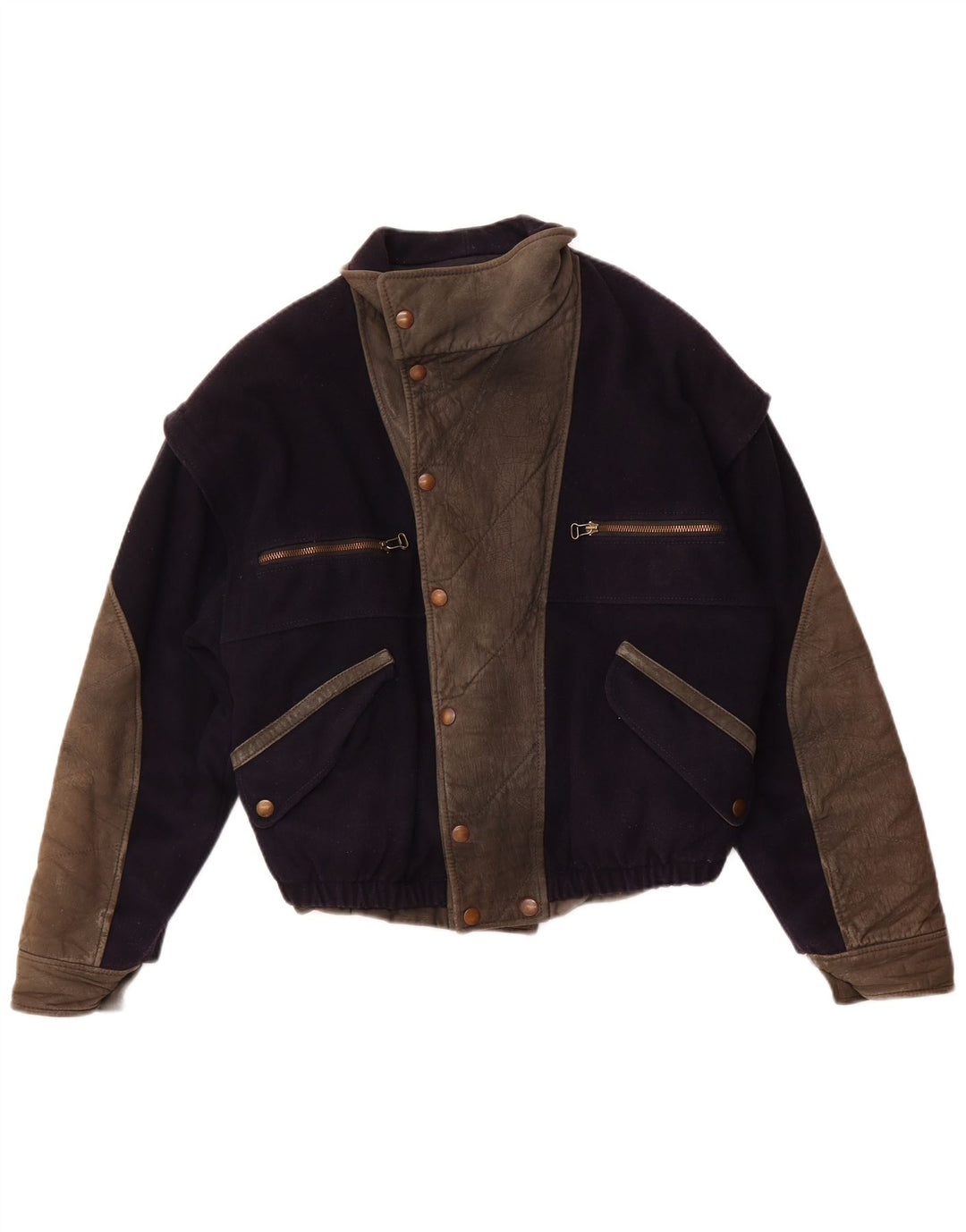 Damska kurtka bomberka VITTORIO FORTI IT 46 duża granatowa wiskoza