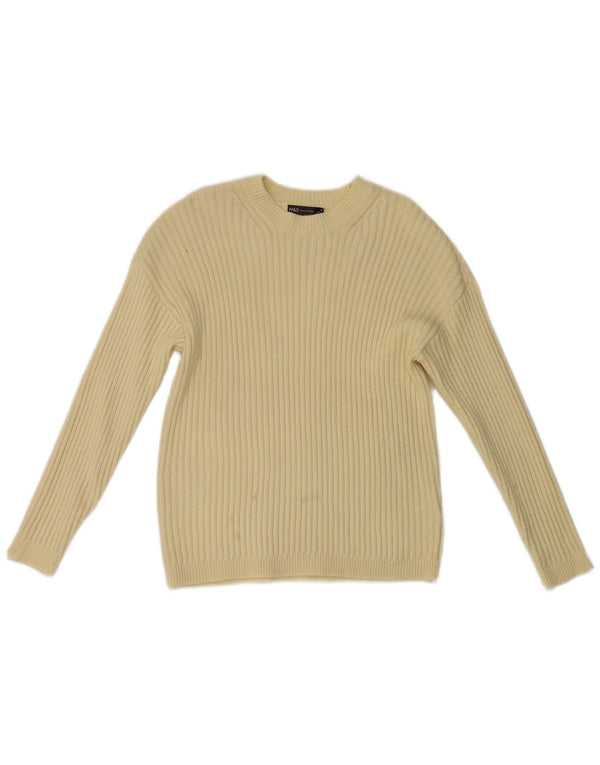 Sweter damski Marks & Spencer z okrągłym dekoltem, UK 14, średni żółty
