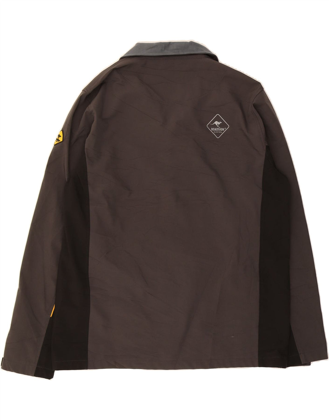 ROADSIGN Mens Rain Jacket UK 44 2XL Grey Colourblock Polyester Vintage Roadsign and Second-Hand Roadsign from Messina Hembry 