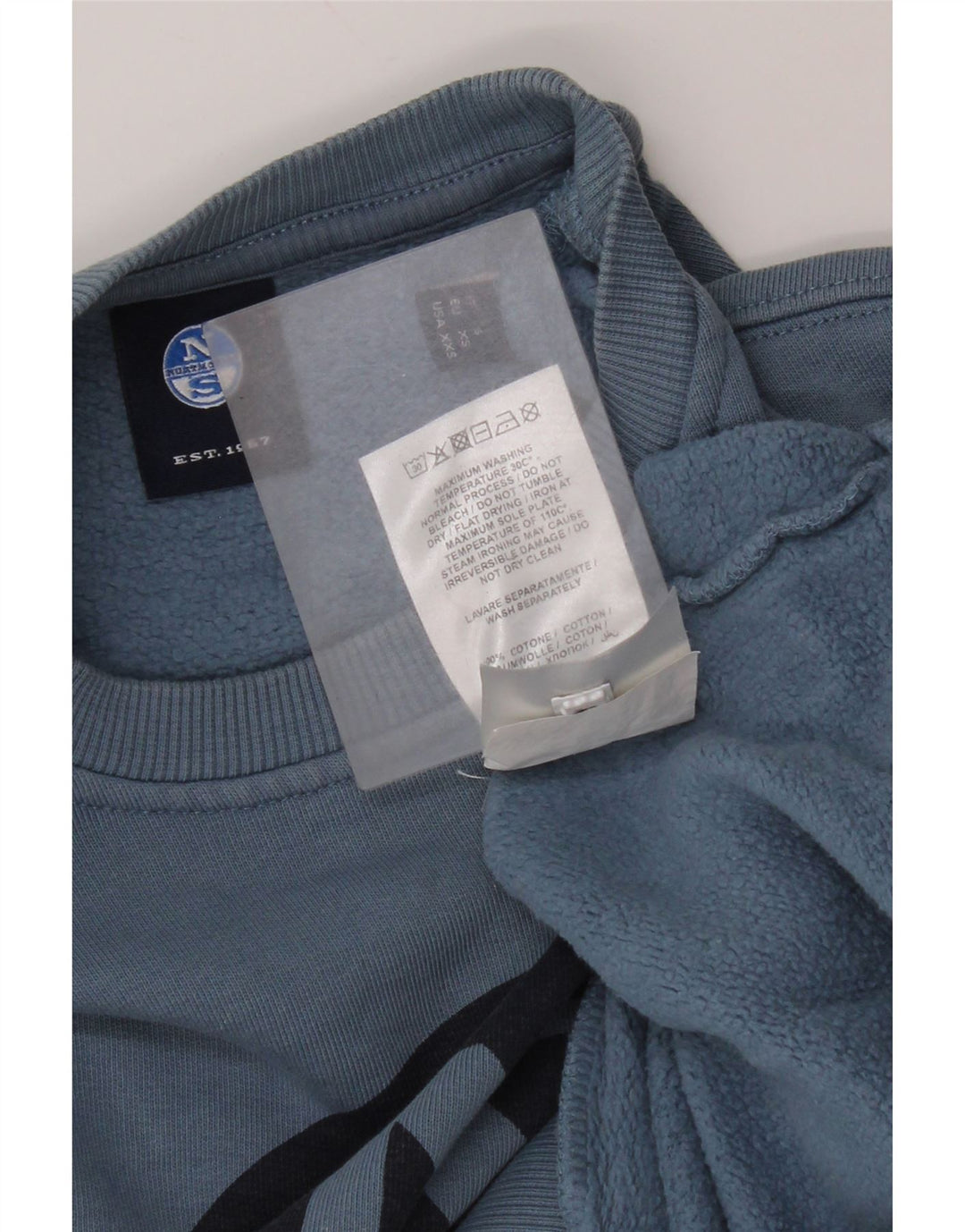 Męska bluza z grafiką North Sails, sweter XS, niebieska, bawełniana