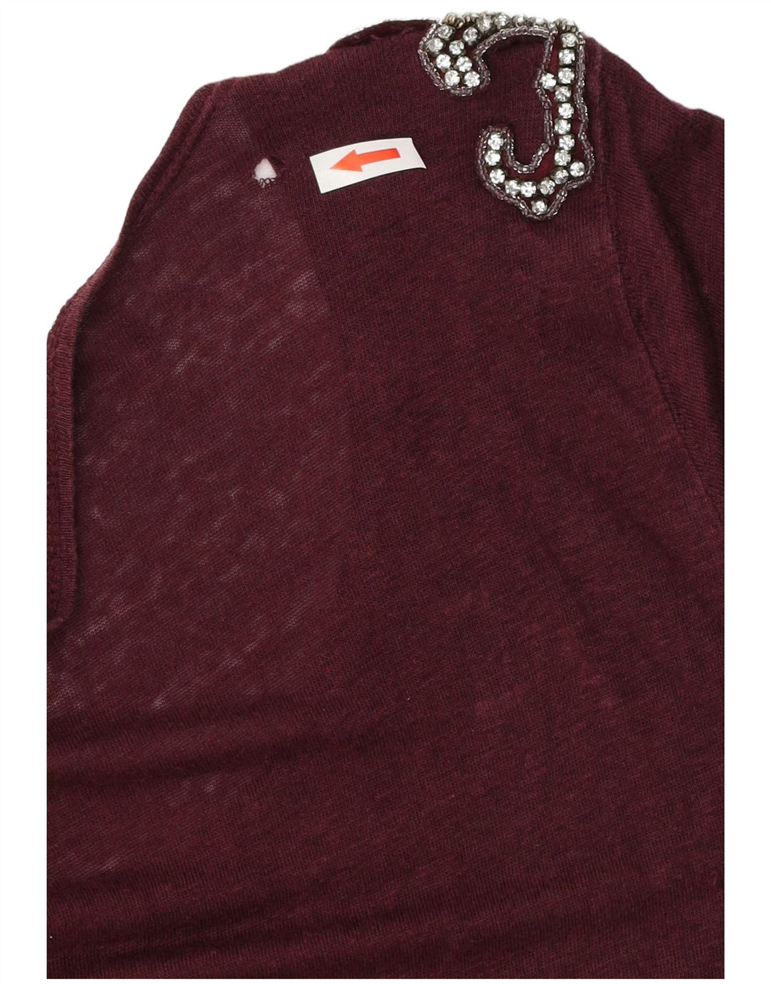 T-shirt damski Zara Top UK 14 średni burgund