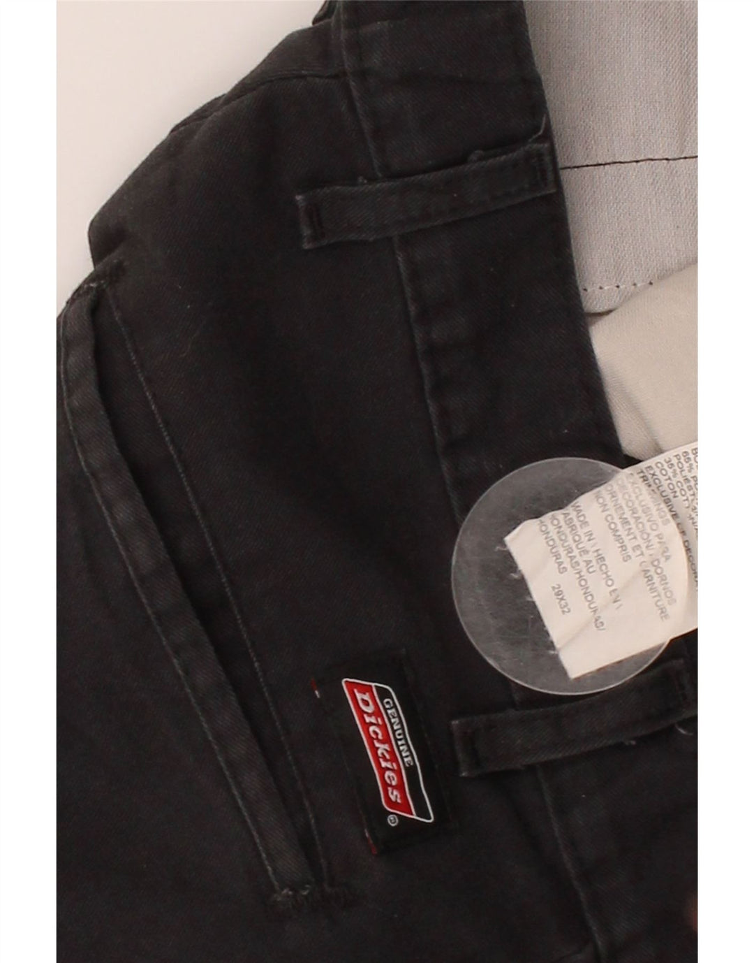 DICKIES Mens Straight Chino Trousers W29 L32 Black Polyester Vintage Dickies and Second-Hand Dickies from Messina Hembry 