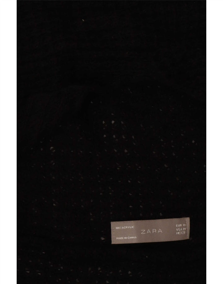 Sweter damski Zara z otwartym kardiganem UK 12, średni czarny