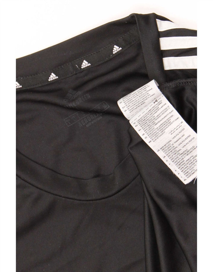 Adidas Męski T-shirt Top Duży Czarny Poliester Sport