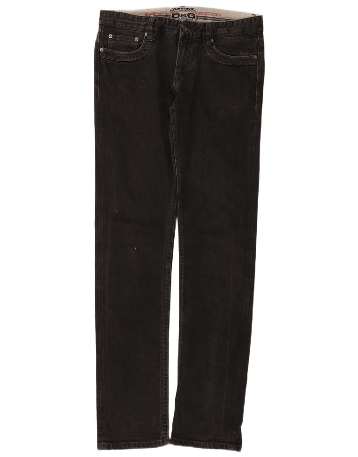DOLCE & GABBANA Męskie jeansy slim W34 L35 Czarne