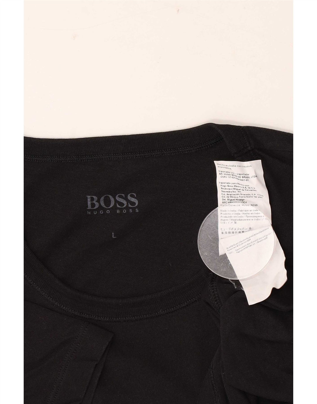 Męska koszulka Hugo Boss, duża, czarna, bawełniana