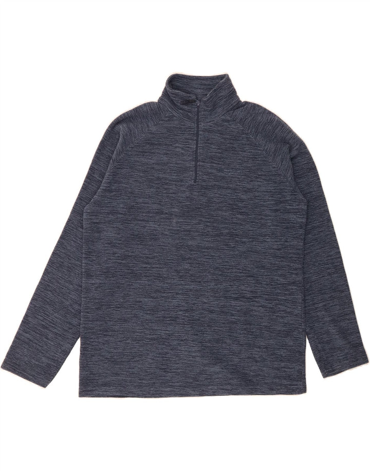 MOUNTAIN WAREHOUSE Mens Zip Neck Fleece Jumper Large Navy Blue Polyester Vintage Mountain Warehouse and Second-Hand Mountain Warehouse from Messina Hembry 