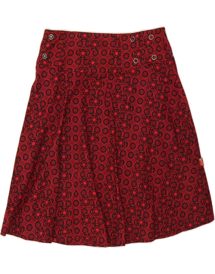 VINTAGE Womens Wrap Skirt W32 Large  Red Floral Vintage Vintage and Second-Hand Vintage from Messina Hembry 