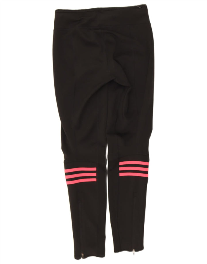 Damskie legginsy Adidas Climalite UK 8/10, małe, czarne, poliestrowe