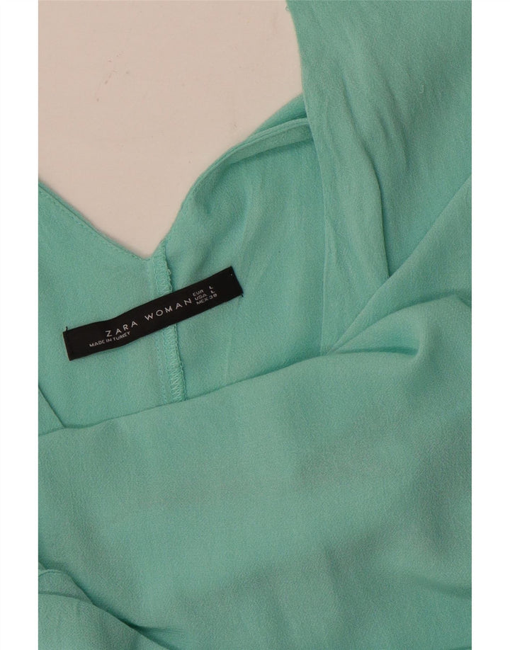 Bluzka damska Zara Top UK 14 Large Turkus