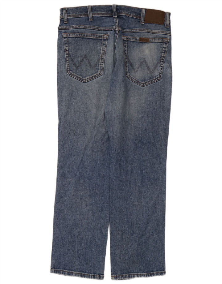 Męskie proste dżinsy Wrangler W34 L30 Niebieskie bawełniane