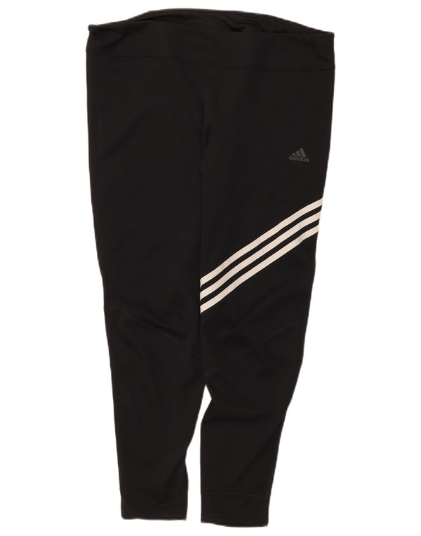 Damskie legginsy Adidas Running Capri UK 20/22 XL Czarne, poliestrowe sportowe