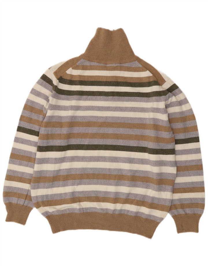 Męski sweter z zamkiem błyskawicznym Pierre Cardin XL, wielokolorowe paski, akryl