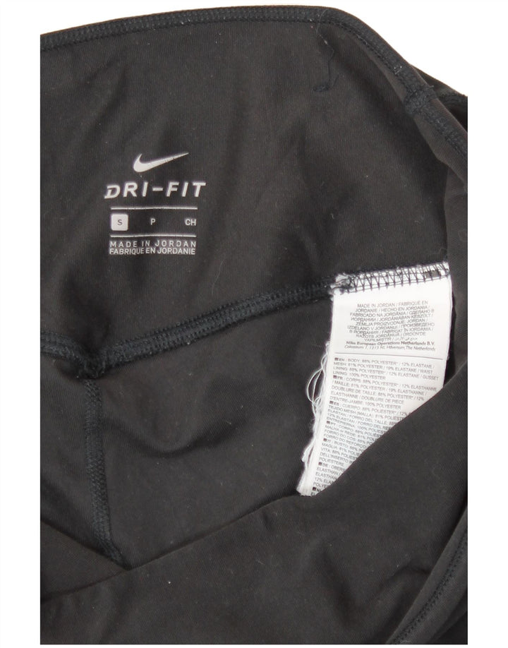Damskie legginsy Nike Dri Fit Capri UK 10, mały, czarny, kamuflażowy poliester