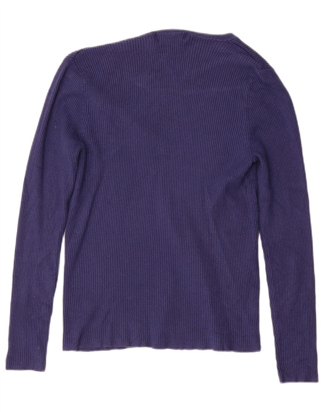 MARKS & SPENCER Damski sweter z dekoltem w kształcie litery V, UK 10, mały, granatowy