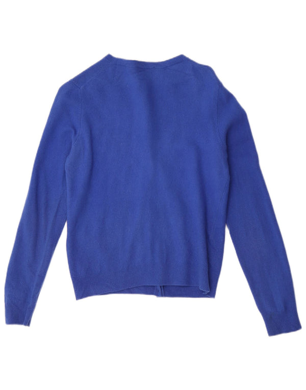 Sweter damski Benetton Crop Cardigan UK 12 Średni niebieski, nowa wełna