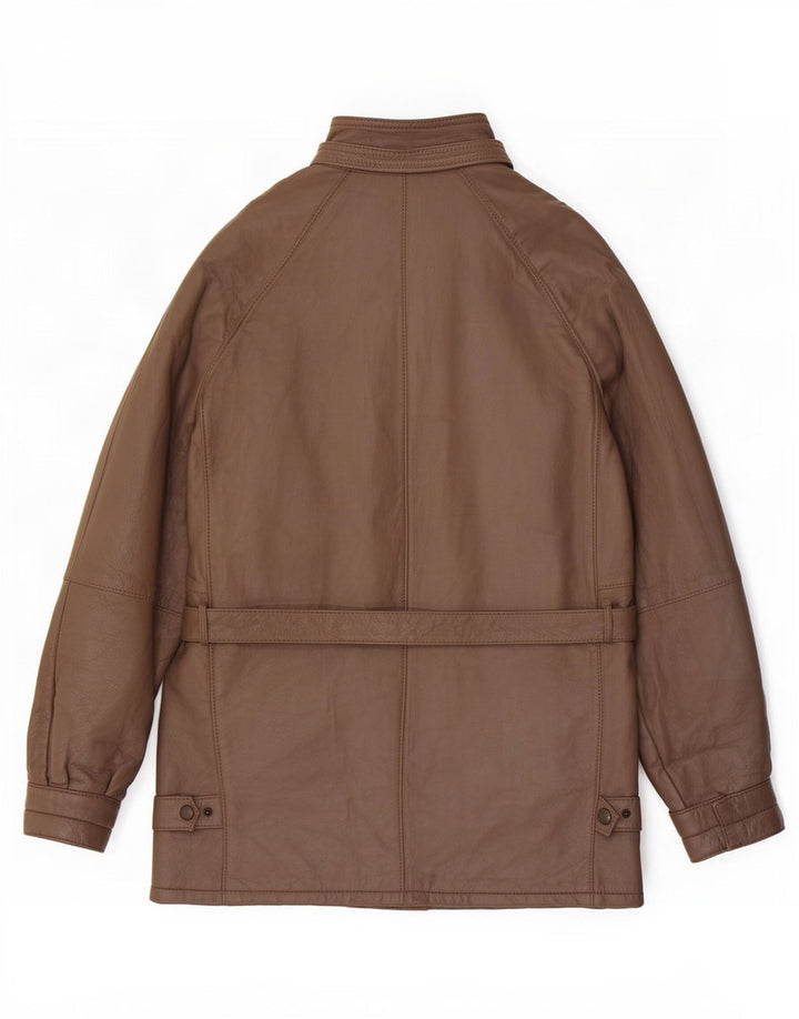 Vintage męska kurtka skórzana UK 36 Small Brown