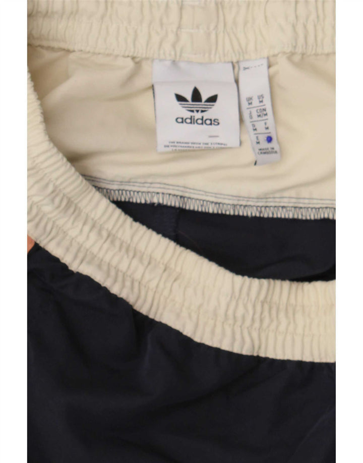 Męskie spodenki kąpielowe Adidas, średni granatowy, poliester z blokami kolorów