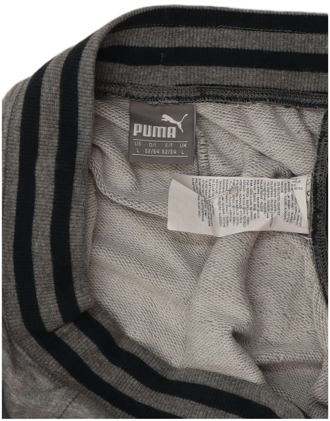 Męskie spodenki sportowe Puma z grafiką, duże, szare, bawełniane