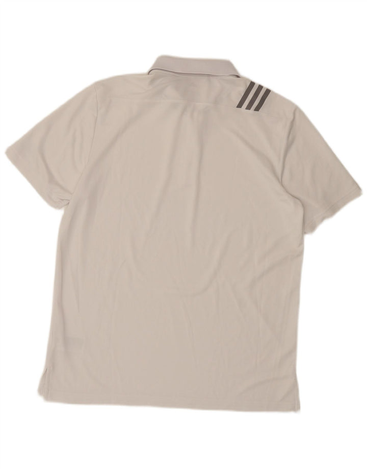 Męska koszulka polo Adidas, duża, biała, z poliestru