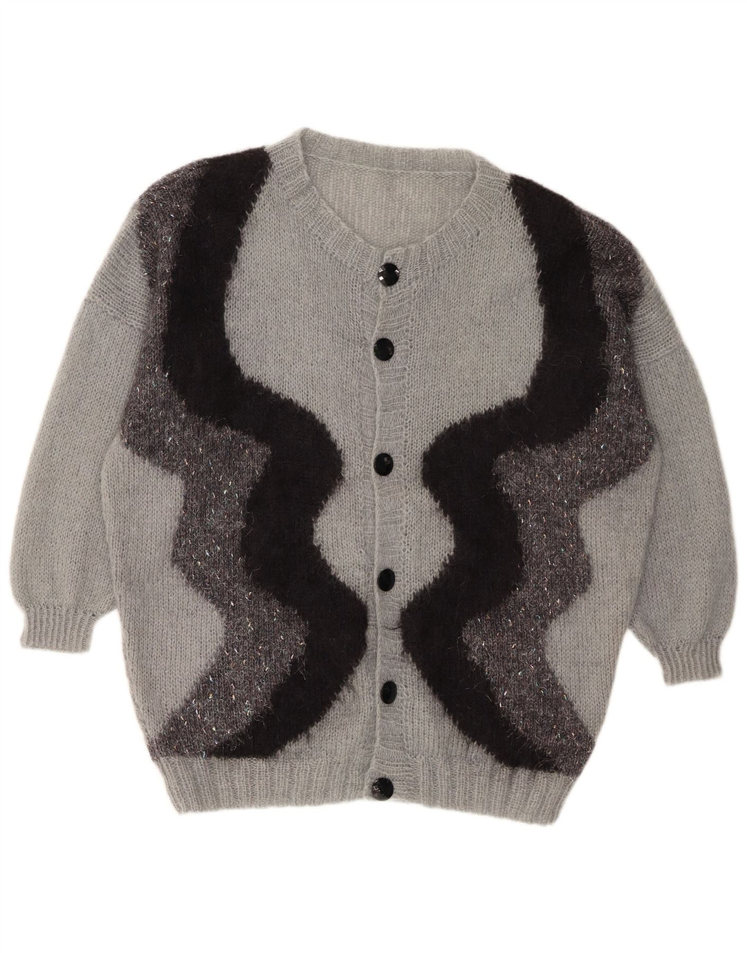 Sweter damski VINTAGE UK 20 2XL Szary blok kolorów