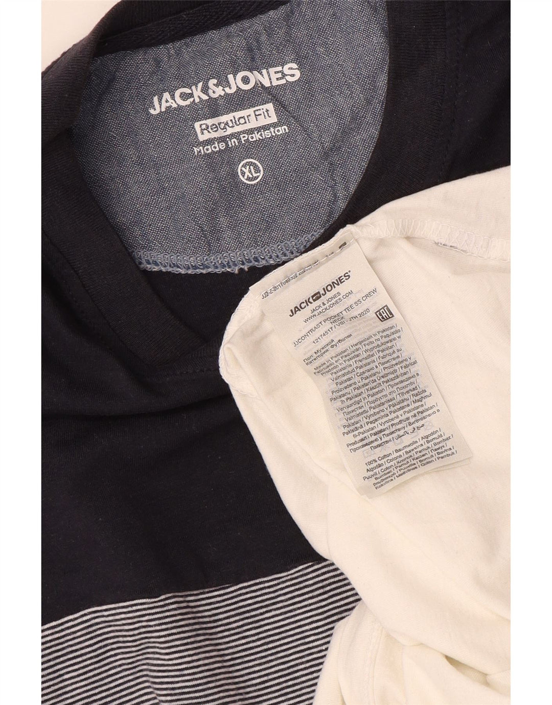 T-shirt męski Jack & Jones o regularnym kroju XL, wielokolorowy, z blokami kolorów
