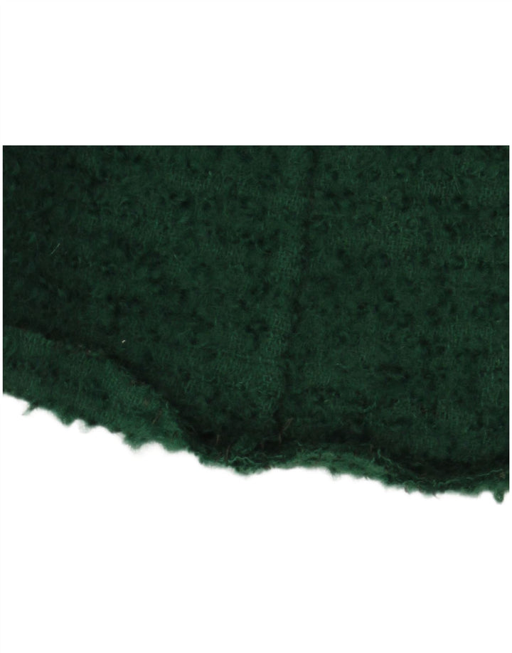 Dwurzędowy płaszcz damski VINTAGE UK 14, średni zielony