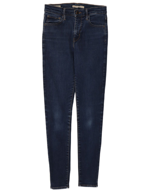 Damskie jeansy Levi's 720 z wysokim stanem, bardzo obcisłe W27 L30, granatowa bawełna