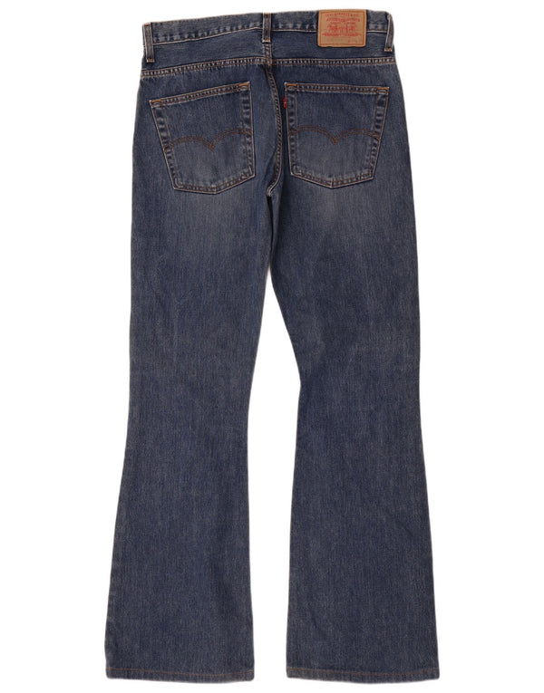 Damskie jeansy Levi's 516 z wysokim stanem W34 L36, niebieska bawełna