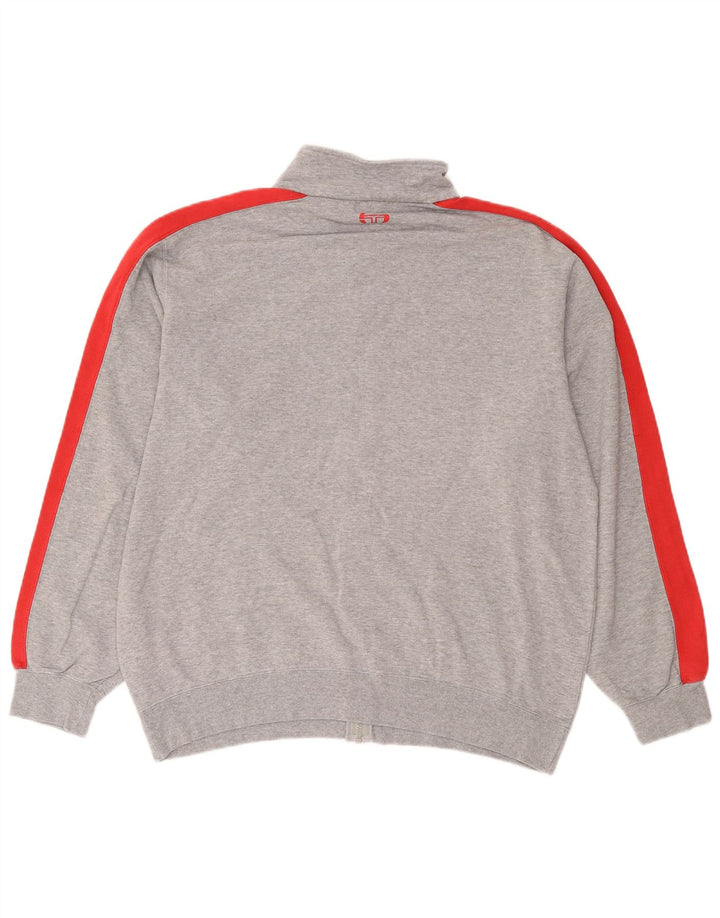 Męska kurtka dresowa Sergio Tacchini 2XL, szara, bawełniana w bloki kolorów