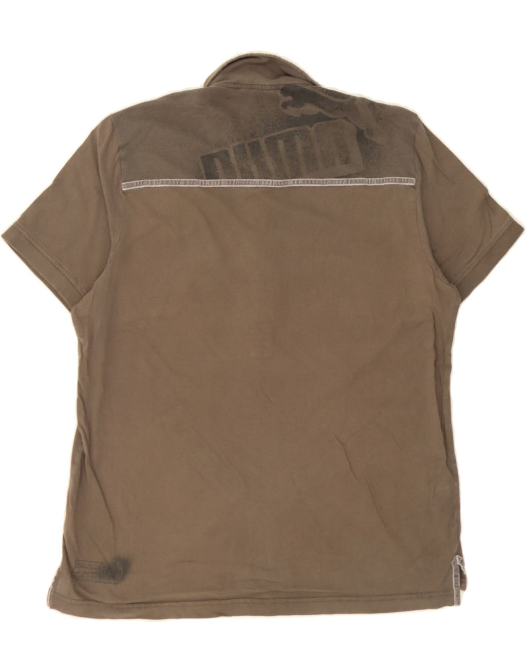 PUMA Mens Graphic Polo Shirt XL Grey Vintage Puma and Second-Hand Puma from Messina Hembry 