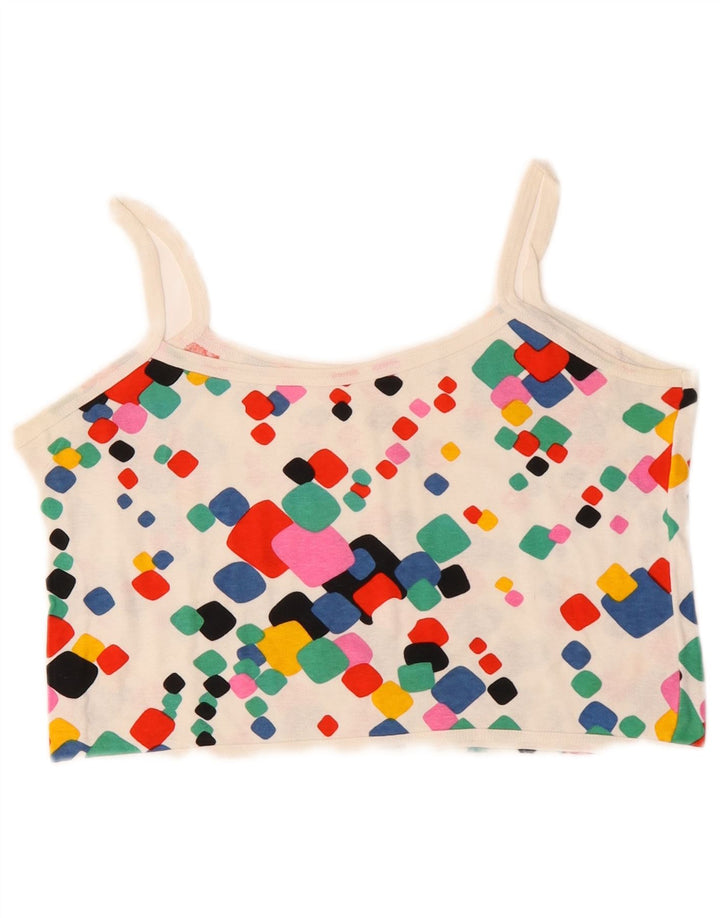 Damski top na ramiączkach VINTAGE, UK 10, mały, wielokolorowy, geometryczny