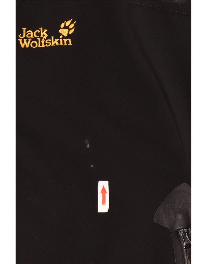 Męska kurtka wiatrówka Jack Wolfskin z kapturem UK 40/42, duży czarny poliester