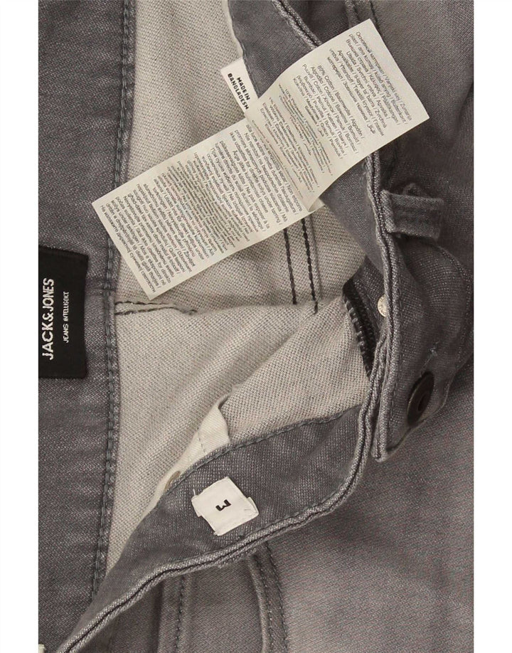 Męskie spodenki jeansowe Jack & Jones, średnie W34, szara bawełna