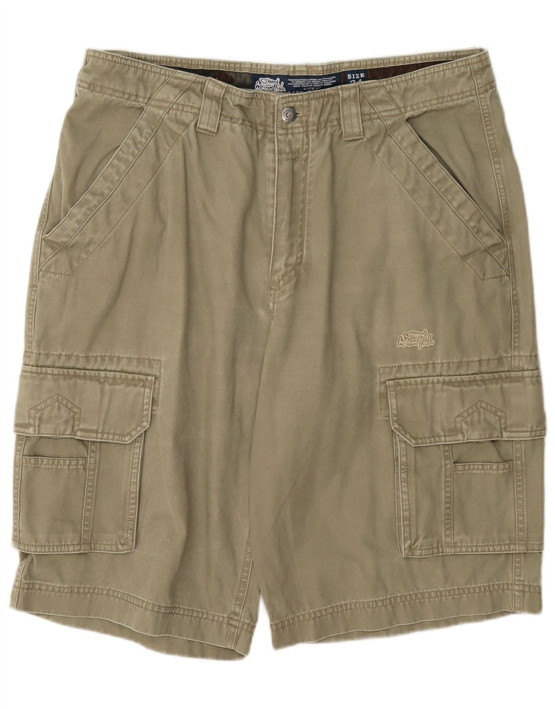 Męskie spodenki cargo Weird Fish W34, duże, bawełniane w kolorze khaki