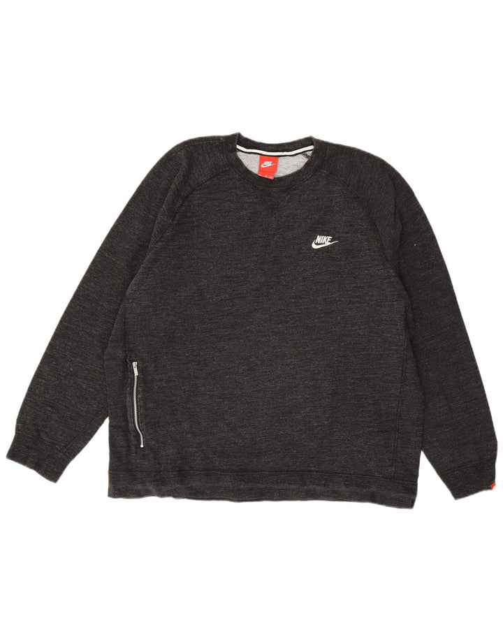 Męska bluza dresowa Nike 2XL Szara, nakrapiana bawełna