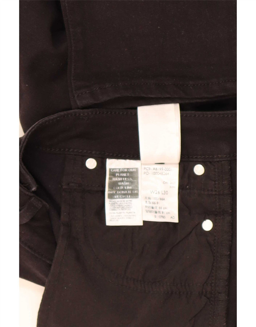 Damskie jeansy Levi's 712 Slim W26 L30 Czarna bawełna