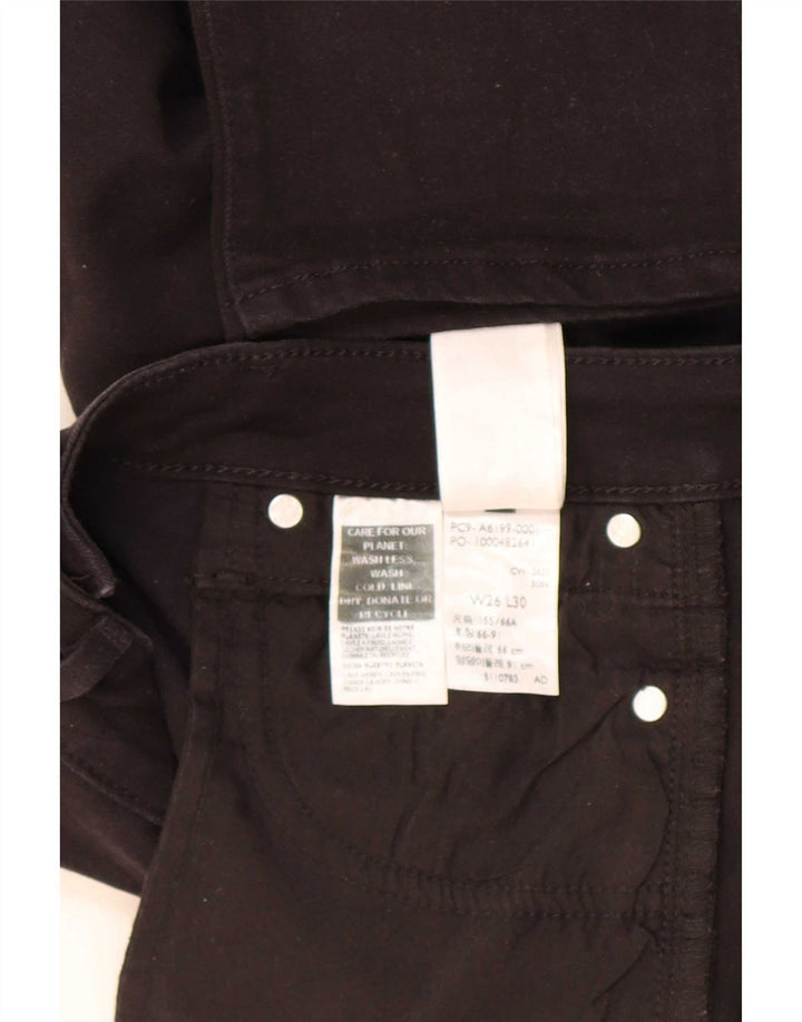 Damskie jeansy Levi's 712 Slim W26 L30 Czarna bawełna