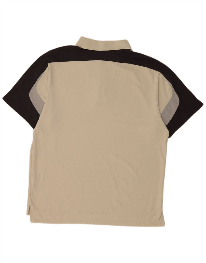 Męska koszulka polo Helly Hansen XL w kolorze złamanej bieli, nylon w blokach kolorów