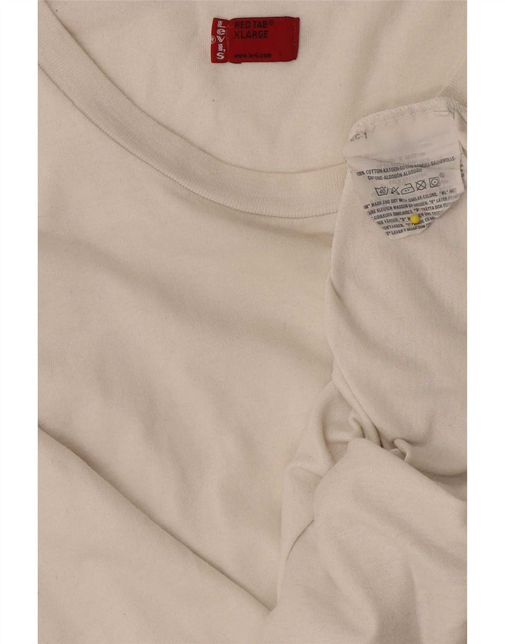 Męski top Levi's z długim rękawem XL, biała bawełna