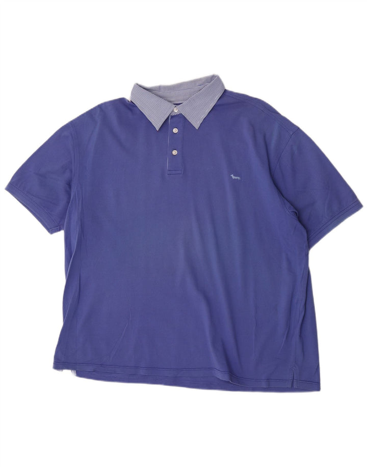 Męska koszulka polo Harmont & Blaine 4XL, niebieska, klasyczna