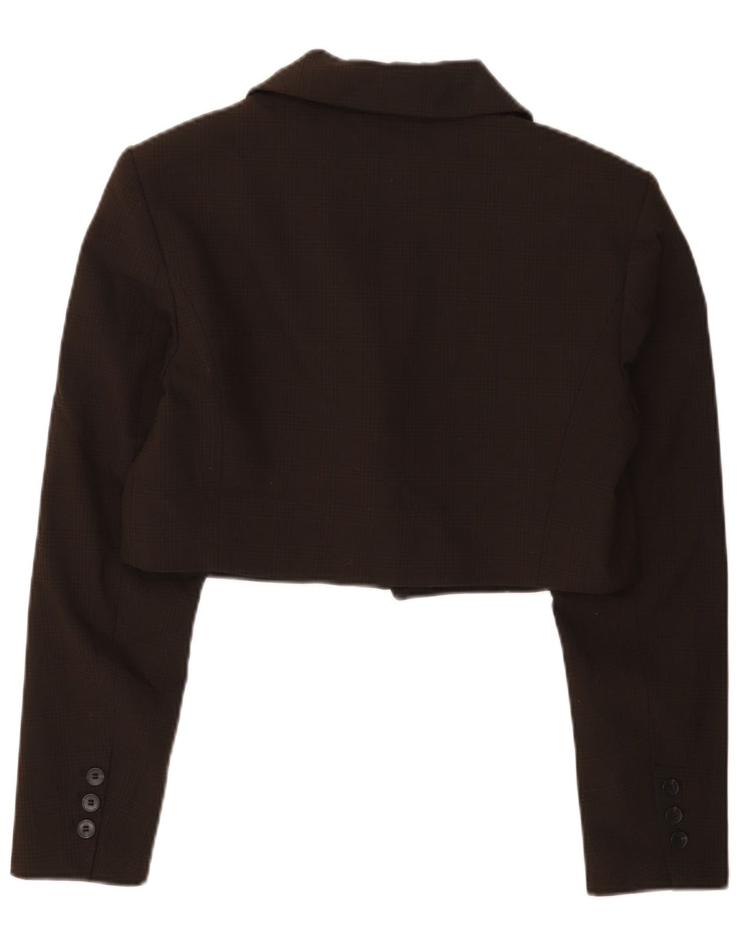 Damska marynarka Zara zapinana na 1 guzik, UK 16, duża, brązowa, poliester w kratę