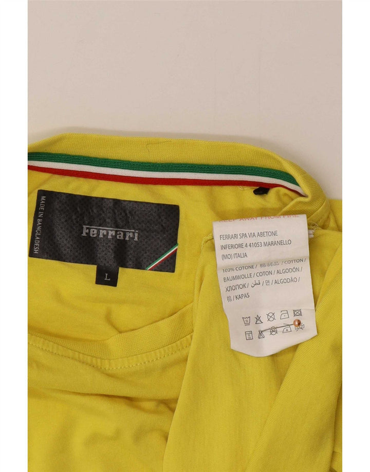 Koszulka męska Ferrari, duża, żółta, bawełniana