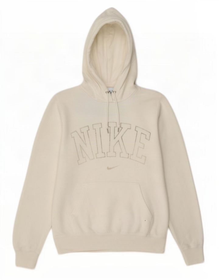 Męska bluza z kapturem Nike z grafiką, średnia biała bawełna