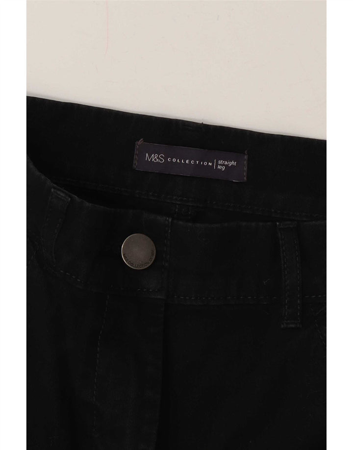 Marks & Spencer Damskie Proste Dżinsy W32 L30 Czarne